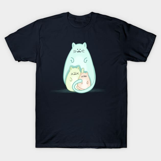 Triple fat cats T-Shirt by quenguyen